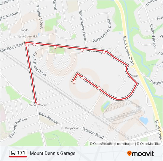 171 Bus Line Map