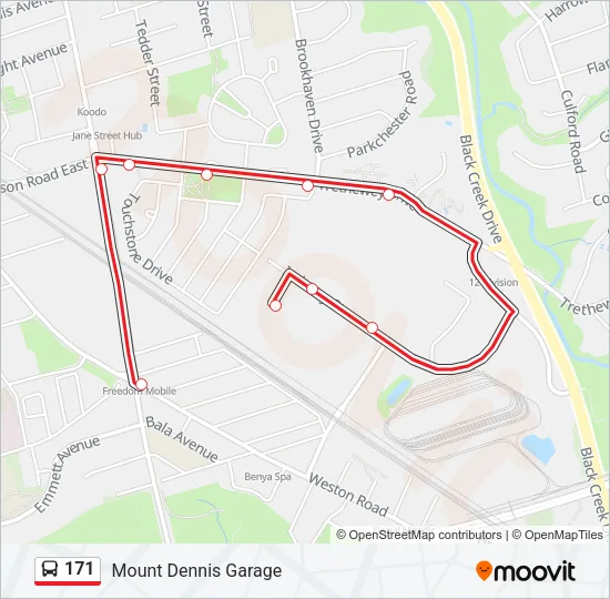 171 Bus Line Map