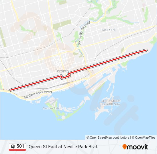 501 Streetcar Line Map