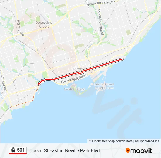 501 Streetcar Line Map