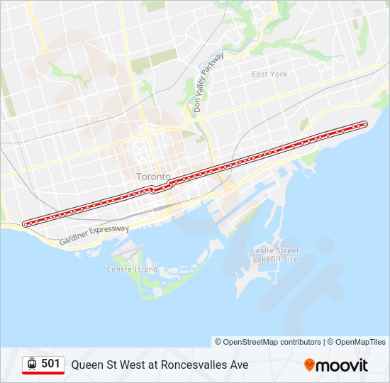 501 Streetcar Line Map