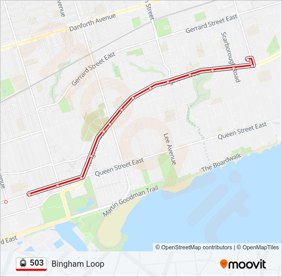 503 Streetcar Line Map