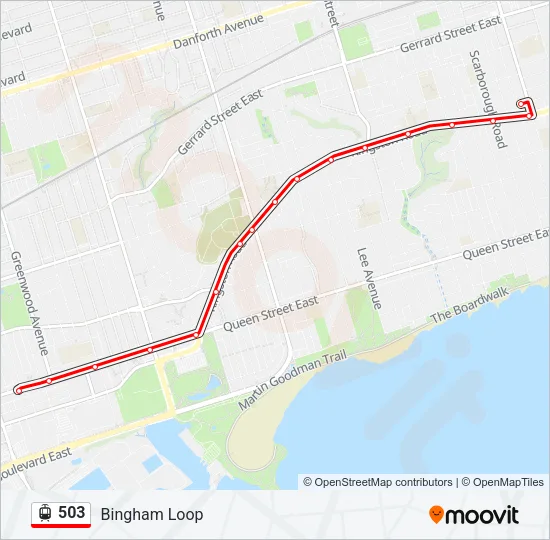 503 Streetcar Line Map