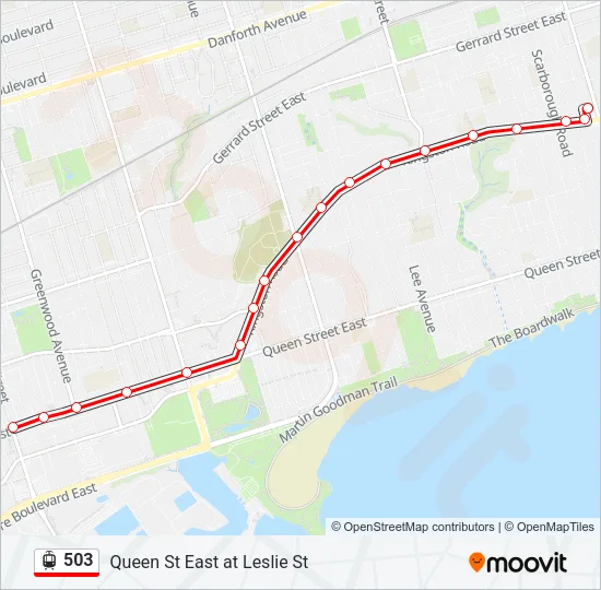 503 Streetcar Line Map