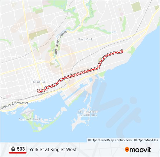 503 Streetcar Line Map