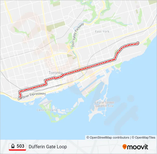 503 Streetcar Line Map