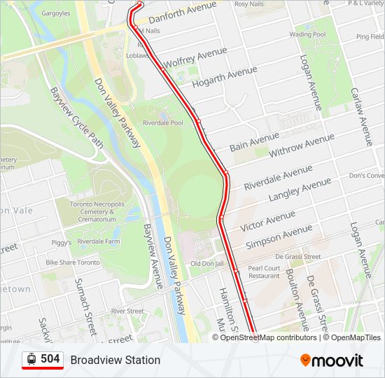 504 Streetcar Line Map