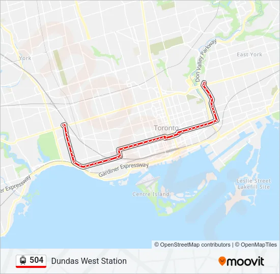 504 Streetcar Line Map