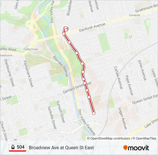 504 Streetcar Line Map
