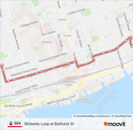 504 Streetcar Line Map