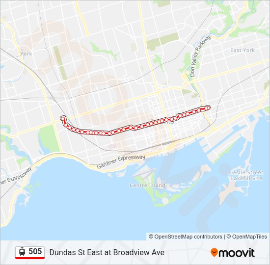 505 Streetcar Line Map