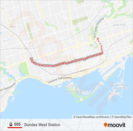 505 Streetcar Line Map