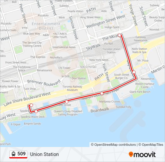 509 Streetcar Line Map