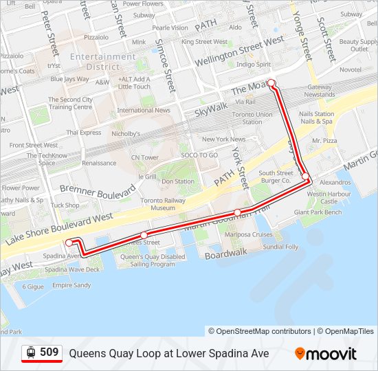 509 Streetcar Line Map