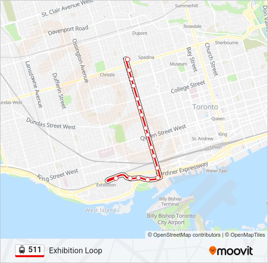 511 Streetcar Line Map