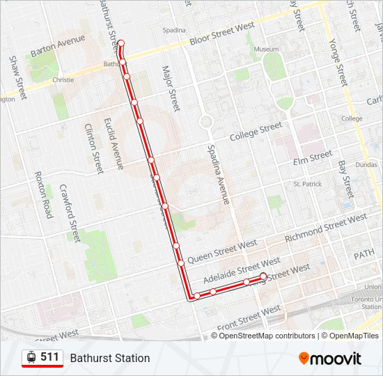 511 Streetcar Line Map