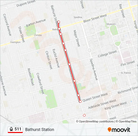 511 Streetcar Line Map