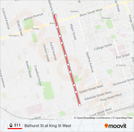 511 Streetcar Line Map