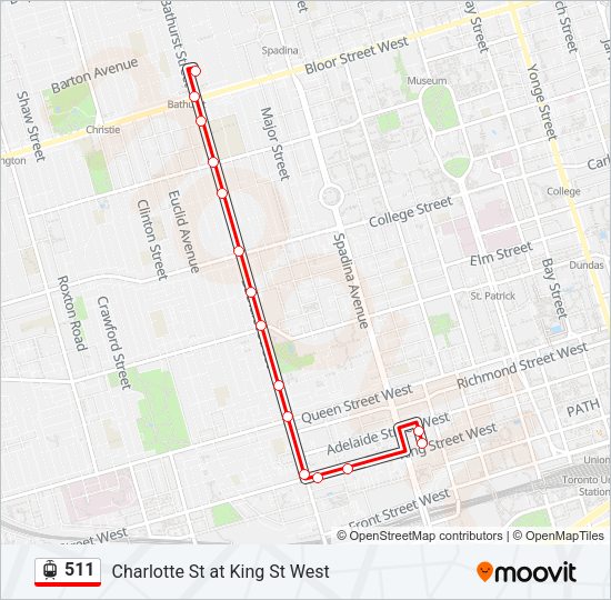 511 Streetcar Line Map