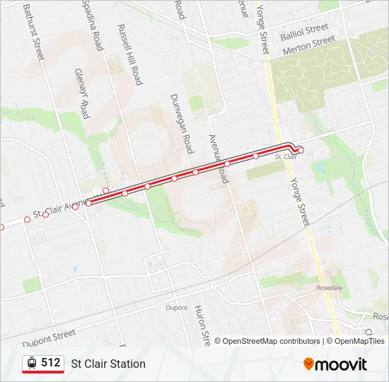 512 Streetcar Line Map