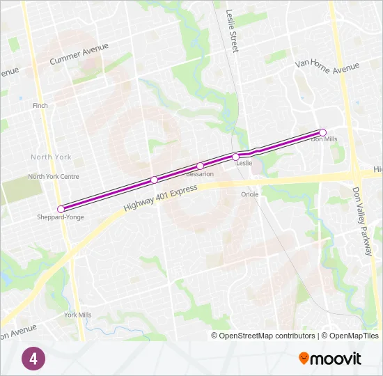 4 Subway Line Map