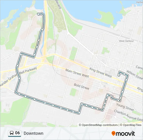 Plan de la ligne 06 de bus