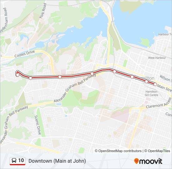 10 Bus Line Map