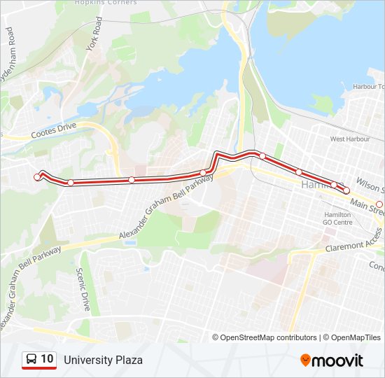 10 Bus Line Map