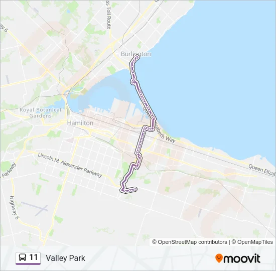 11 Bus Line Map