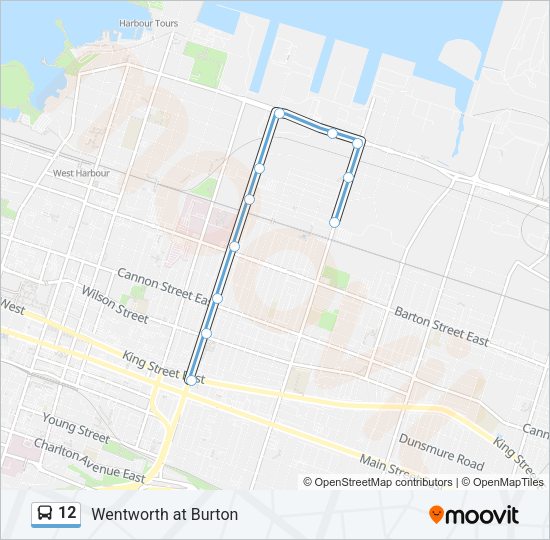 12 Bus Line Map