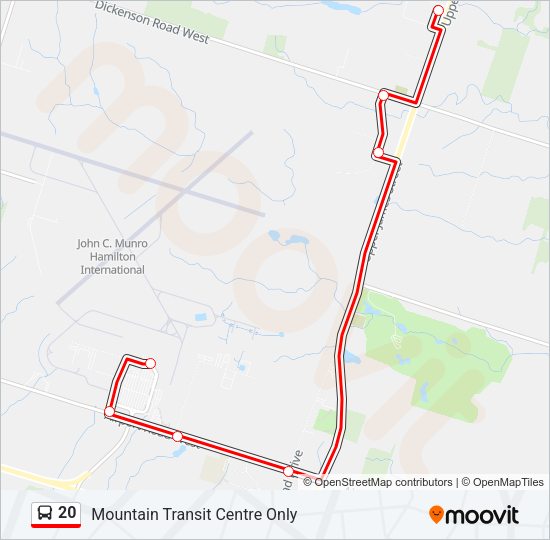 20 Bus Line Map