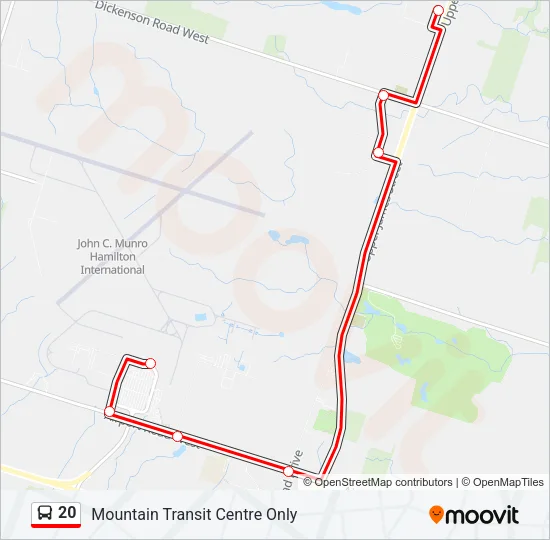 20 Bus Line Map