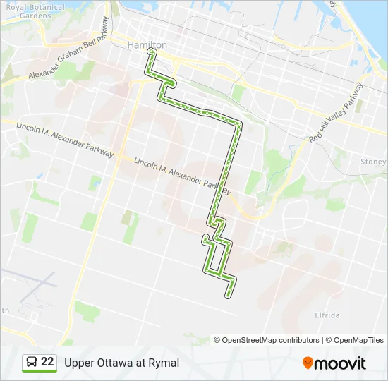 22 Bus Line Map