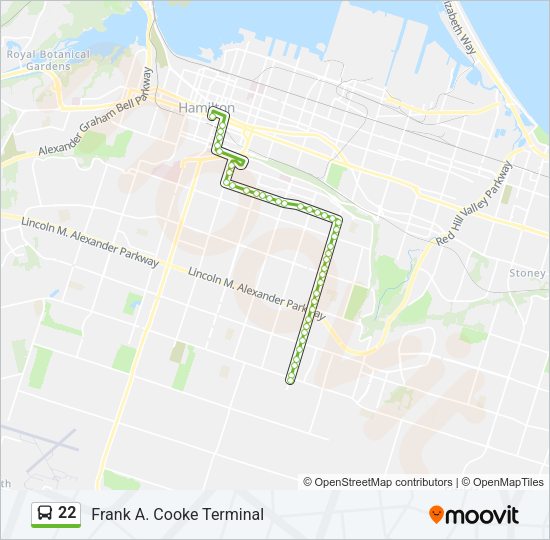 22 Bus Line Map