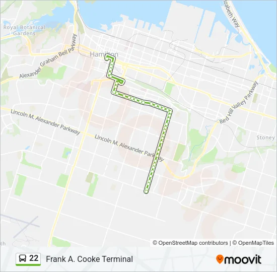 22 Bus Line Map