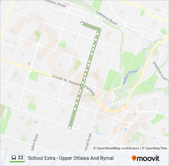 22 Bus Line Map