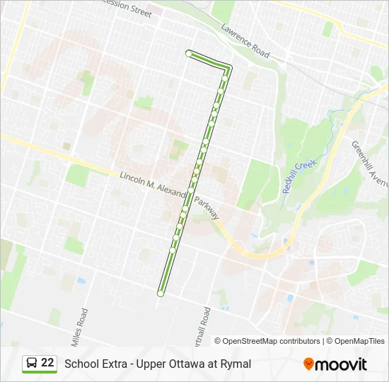 22 Bus Line Map