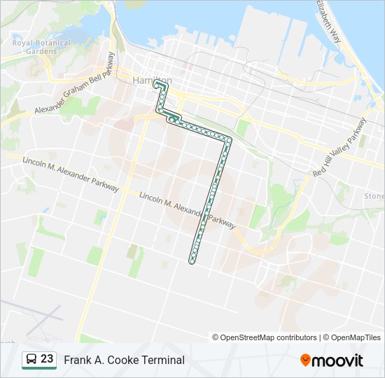 23 Bus Line Map
