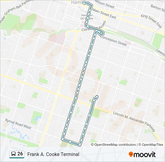 26 Bus Line Map