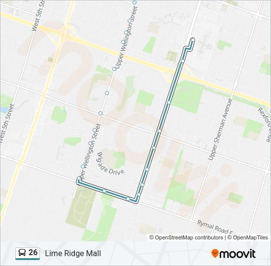 26 Bus Line Map