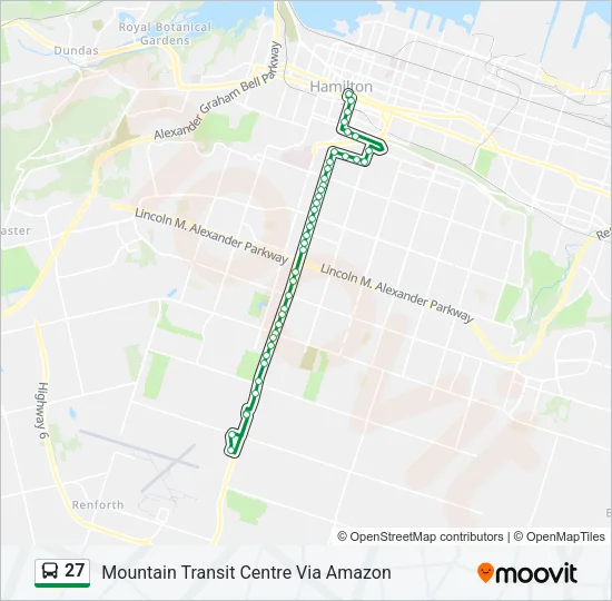 27 Bus Line Map