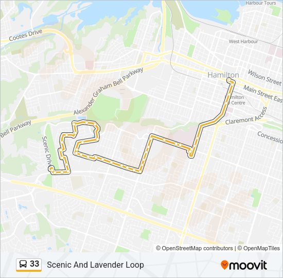 33 Bus Line Map