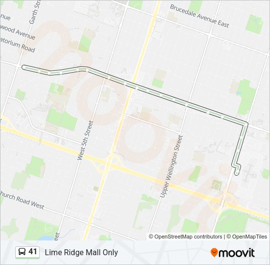 41 Bus Line Map