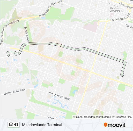 41 Bus Line Map