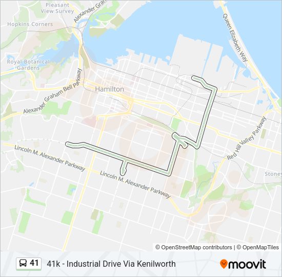 41 Bus Line Map
