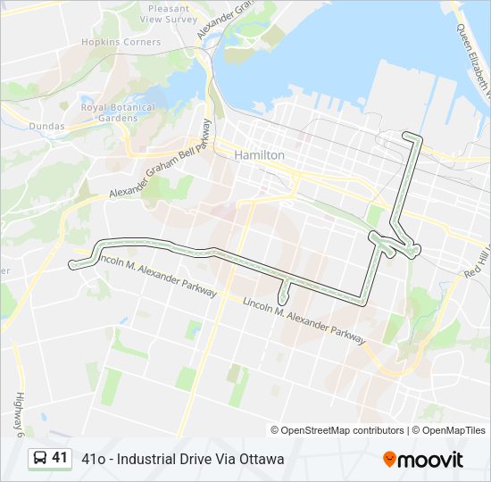 41 Bus Line Map