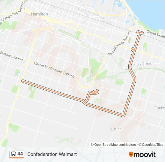 44 Bus Line Map