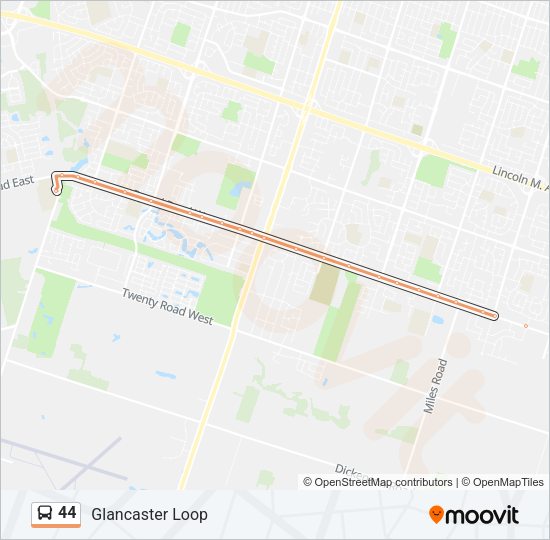 44 bus Line Map