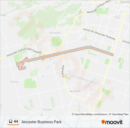 44 Bus Line Map