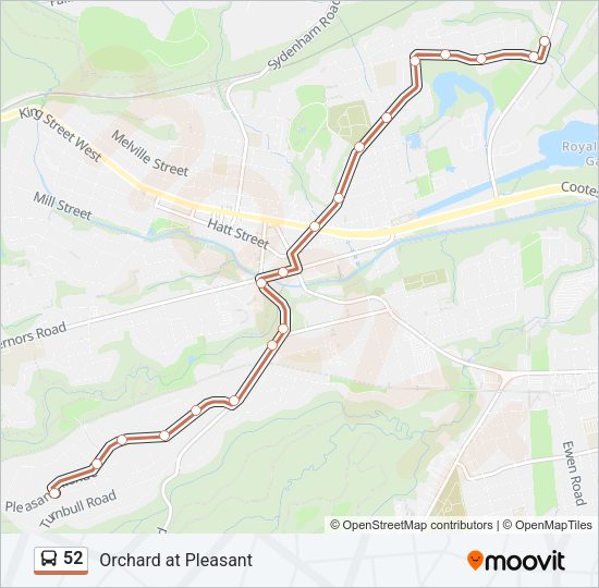 52 bus Line Map